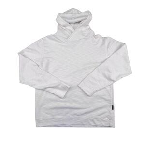 Division Sweatshirt Medium White Lightweight Soft Knit Casual Athleisure Hoodie